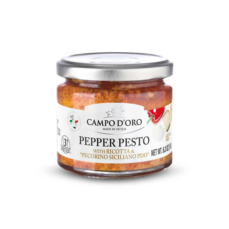 Pepper Pesto with Ricotta & Pecorino Siciliano PDO by Campo d’Oro, 6.3 oz (180 g)