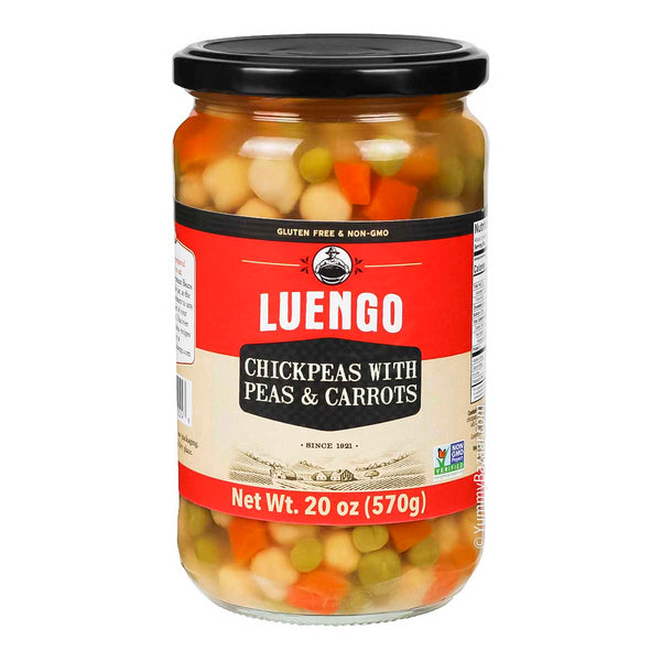 Chickpeas with Peas and Carrots, Non-GMO by Luengo, 20 oz (570 g)