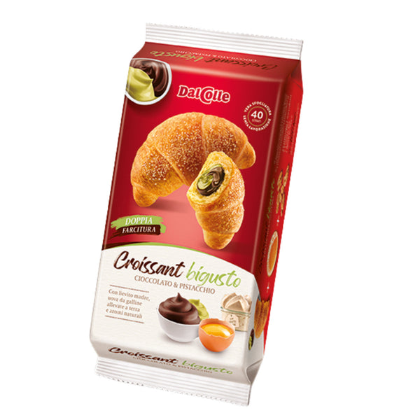 Croissants with Chocolate and Pistachio Cream Filling by Dal Colle, 8.8 oz (250 g)
