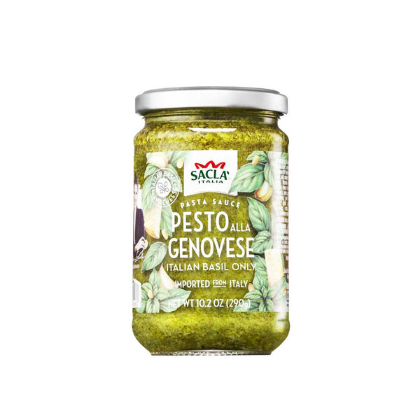Genovese Style Pesto with Italian Basil and Cheese by Sacla, 10.2 oz (290 g)