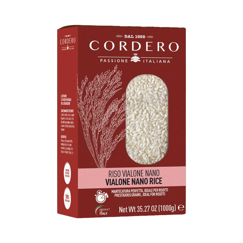 Vialone Nano Rice by Cordero, 2.2 lb (1 kg)
