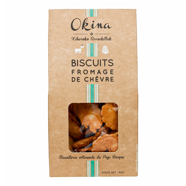 French Biscuits with Goat Cheese by Okina Biscuits, 2.8 oz (80 g)