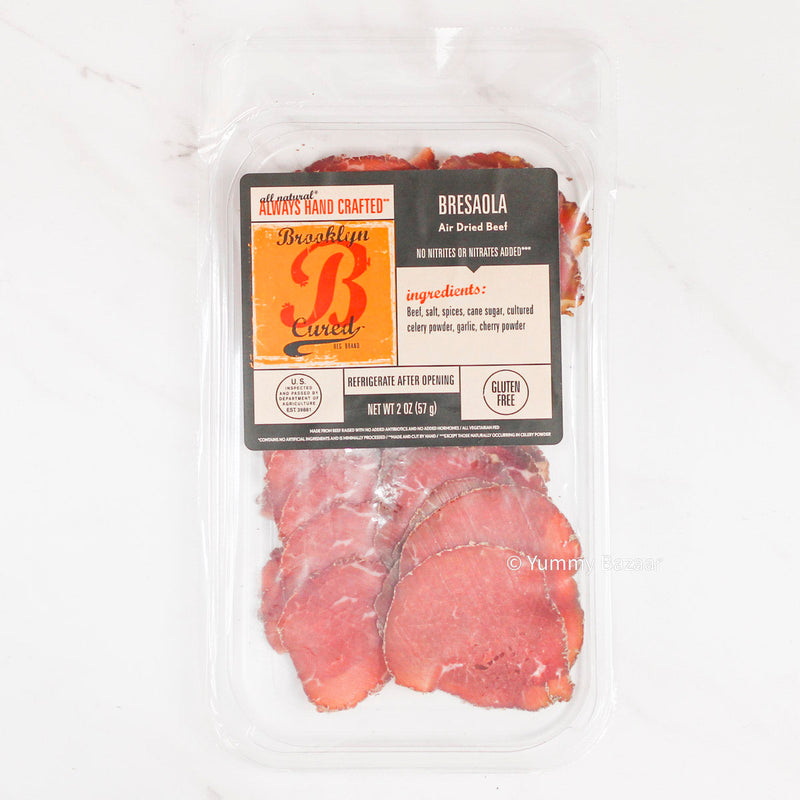 Brooklyn Cured Sliced Bresaola Air Dried Beef, 2 oz (57 g)