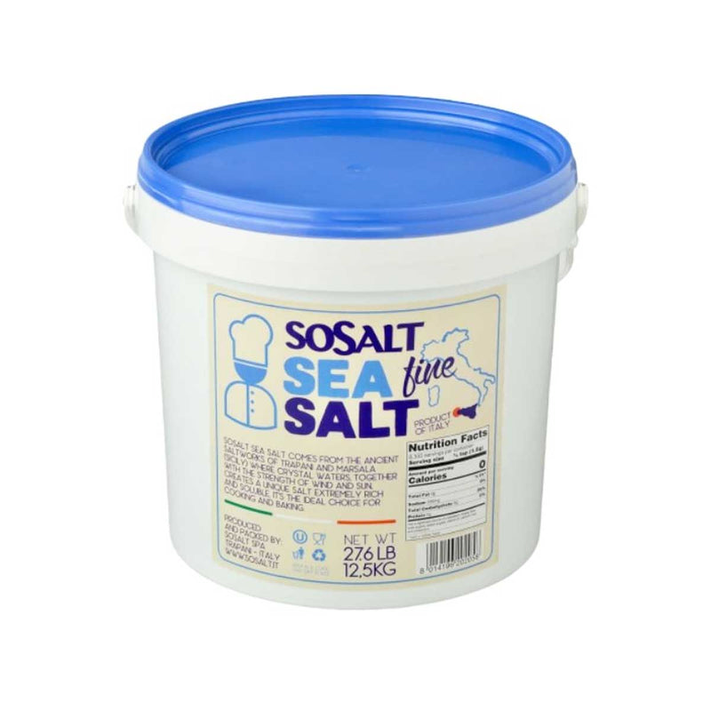 Italian Fine Sea Salt by Sosalt, 27.6 lb (12.5 kg)