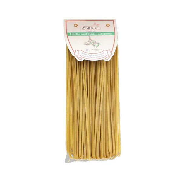 Garlic & Basil Linguine Pasta by Sbiroli, 8.8 oz (250 g)