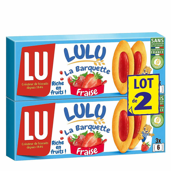 LU Barquette Strawberry Cookies, 2 x 4.2 oz (240 g)