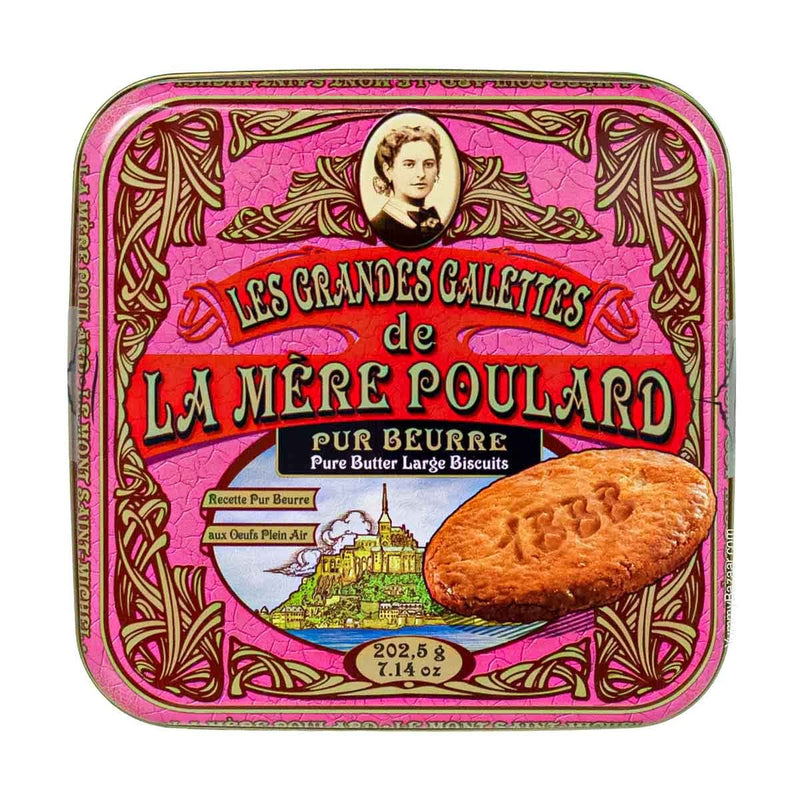 La Mere Poulard Large Galettes French Butter Cookies, 7.1 oz (203 g)