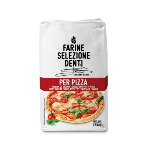 Italian "0" Soft Wheat Flour for Pizza, W260 by Molino Denti, 35.27 oz (1000 g)