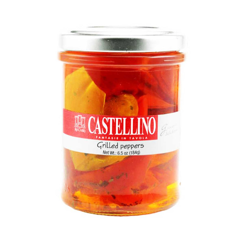 Castellino Grilled Red and Yellow Peppers Seasoned in Oil, 6.5 oz (184 g)