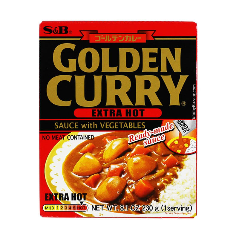 S&B Golden Curry Vegetables, Extra Hot, 8.1 oz (229.6311 g)