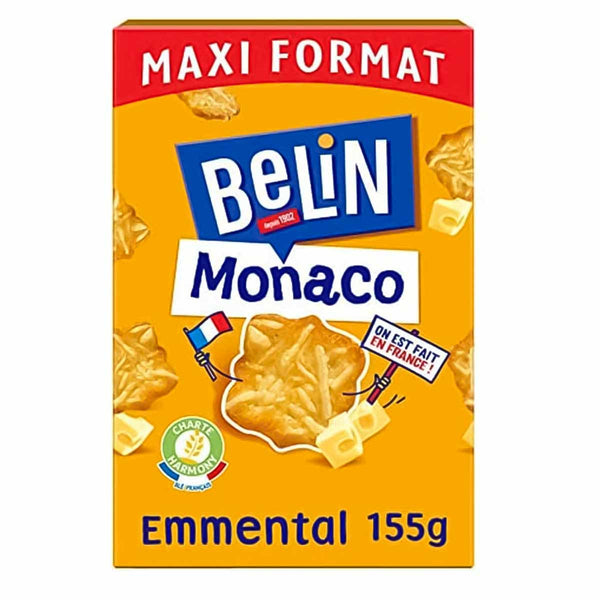 Belin Monaco Crackers with Emmental Cheese, 5.5 oz (155 g)