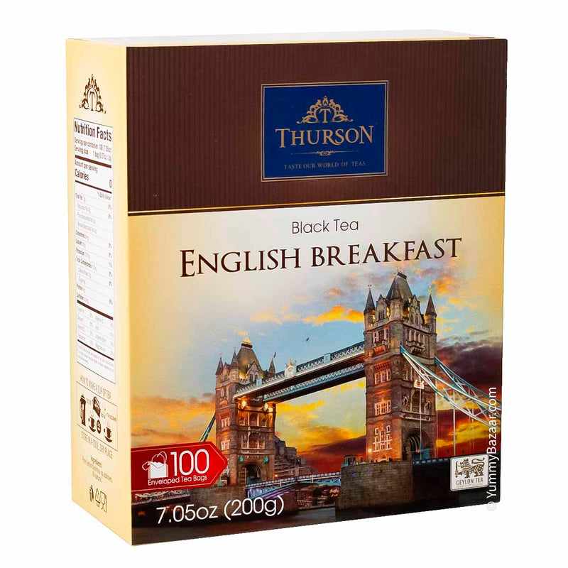English Breakfast Black Tea, 100 Bags by Thurson, 7.1 oz (200 g)