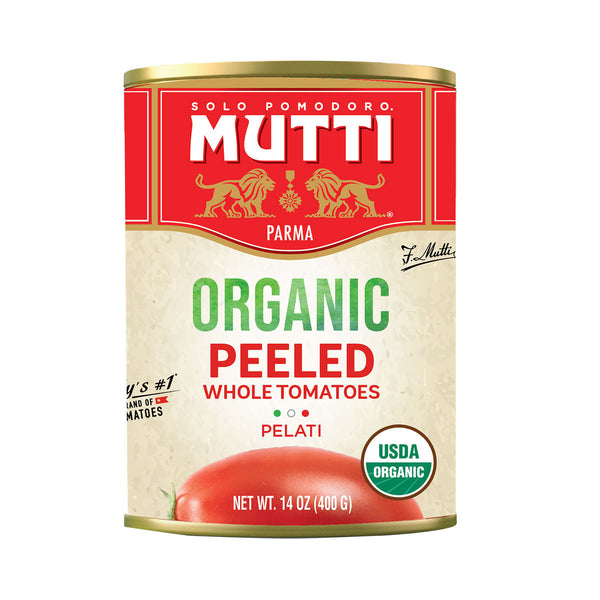 Mutti Organic Whole Peeled Tomatoes, 14 oz (400 g)