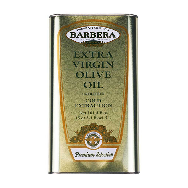 Premium Selection Unfiltered EVOO by Barbera, 101.4 fl oz (3 l)