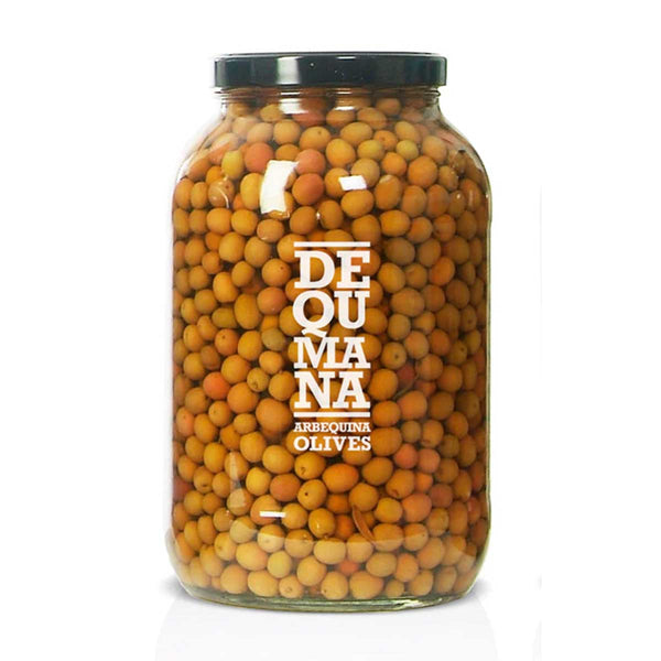 Arbequina Olives, Unpitted by Dequmana, 8.3 lb (3.8 kg)