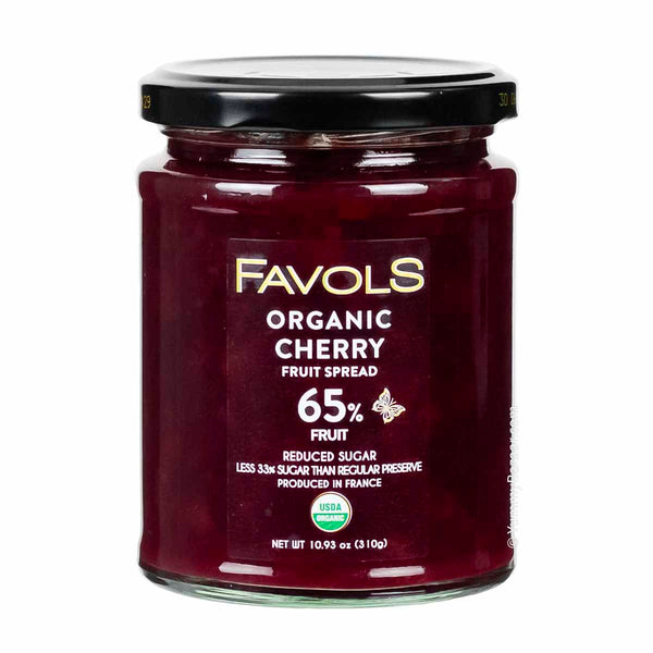 Organic Cherry Spread, Reduced Sugar by Favols, 10.9 oz (310 g)