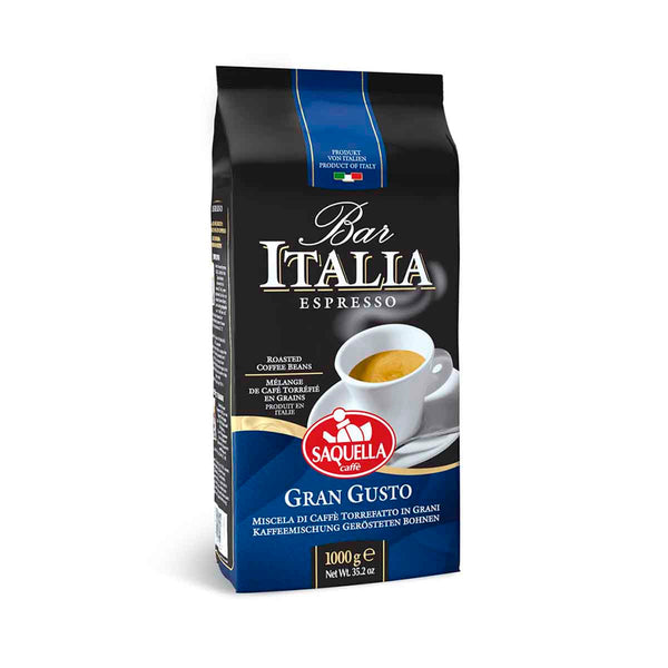 Gran Gusto Coffee Beans by Saquella Caffe, 2.2 lb (1 kg)