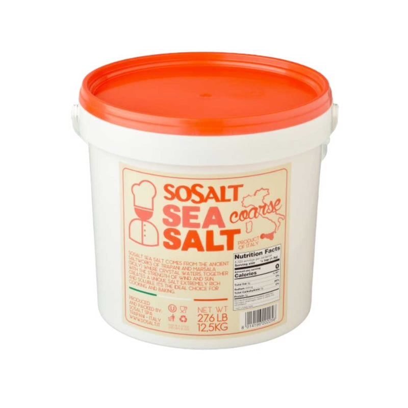 Italian Coarse Sea Salt by Sosalt, 27.6 lb (12.5 kg)