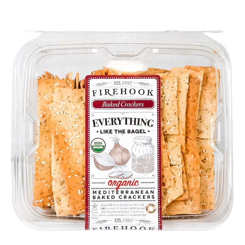 Organic Everything Like The Bagel Mediterranean Baked Crackers by Firehook Crackers, 8 oz (227 g)