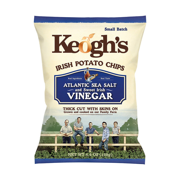 Atlantic Sea Salt and Sweet Irish Vinegar Potato Chips by Keogh's, 4.4 oz (125 g)