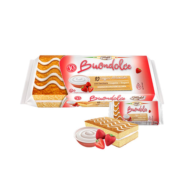 Italian Snack Cakes with Strawberry Yogurt Cream by Freddi, 8.8 oz (250 g)