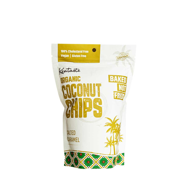Organic & Vegan Salted Caramel Coconut Chips by Kentaste, 1.4 oz (40 g)