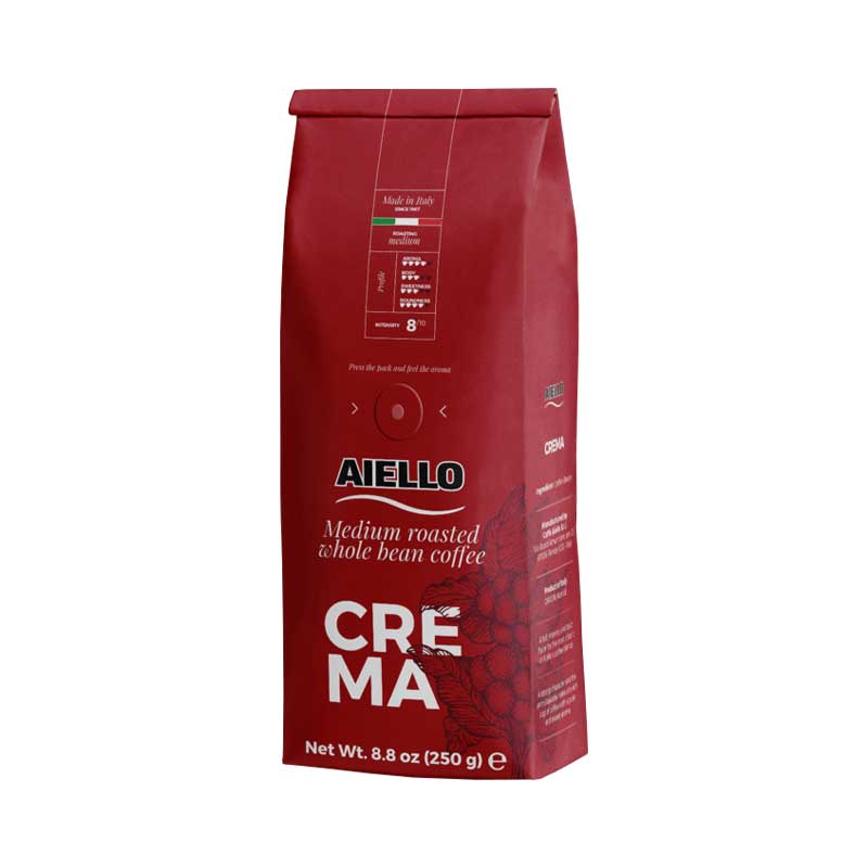 Italian Medium Roasted Whole Bean Coffee by Aiello, 8.8 oz (250 g)