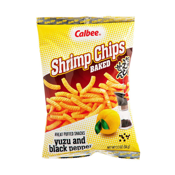 Calbee Yuzu Black Pepper Shrimp Chips, 3.3 oz (93.5534 g)