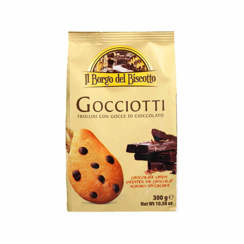 Gocciotti Italian Cookies with Chocolate Chips by Borgo Del Biscotto, 10.6 oz (300 g)
