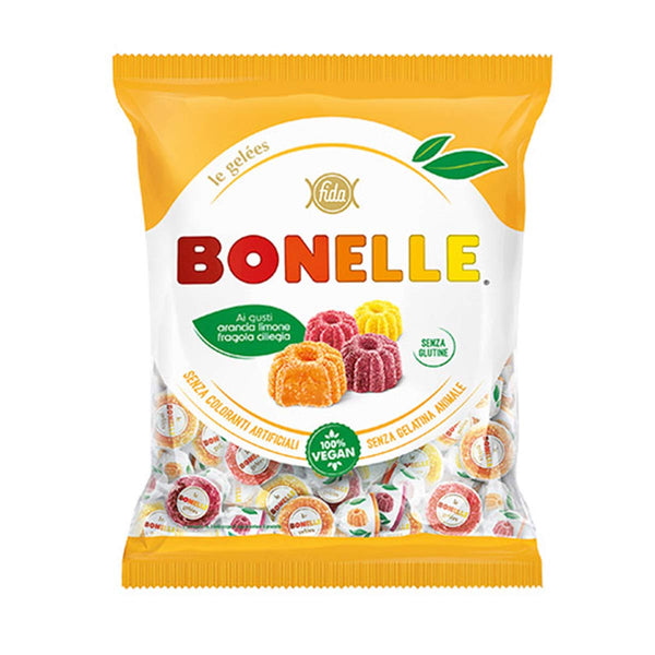 Bonelle Assorted Fruit Jelly Candies, Vegan by Fida, 5.3 oz (150 g)