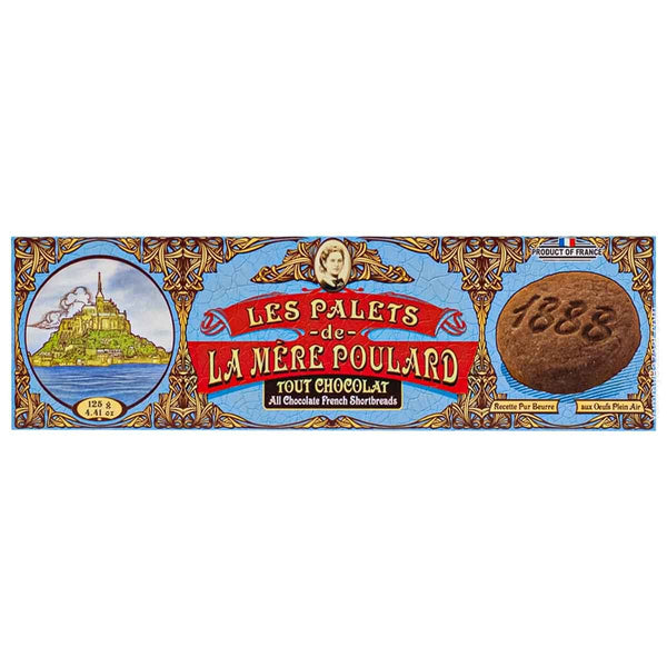 La Mere Poulard French Chocolate Cookies Palets, 4.4 oz (125 g)