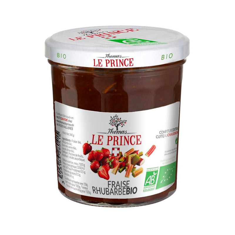 Thomas Le Prince Organic Strawberry Rhubarb Preserve, 12 oz (340 g)