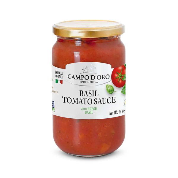 Basil Tomato Sauce by Campo d’Oro, 24 oz (680 g)