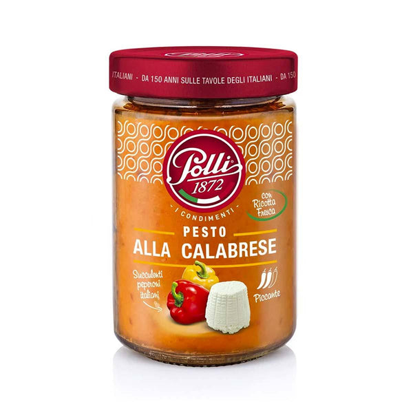 Polli Ricotta Cheese and Peppers Pesto Sauce, 6.7 oz (190 g)