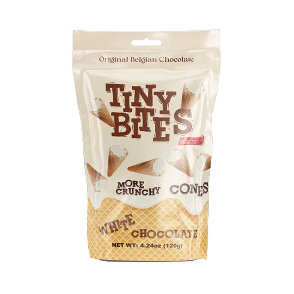 Belgian Peppermint Milk Chocolate Mini Waffle Cones by Tiny Bites, 4.2 oz (120 g)