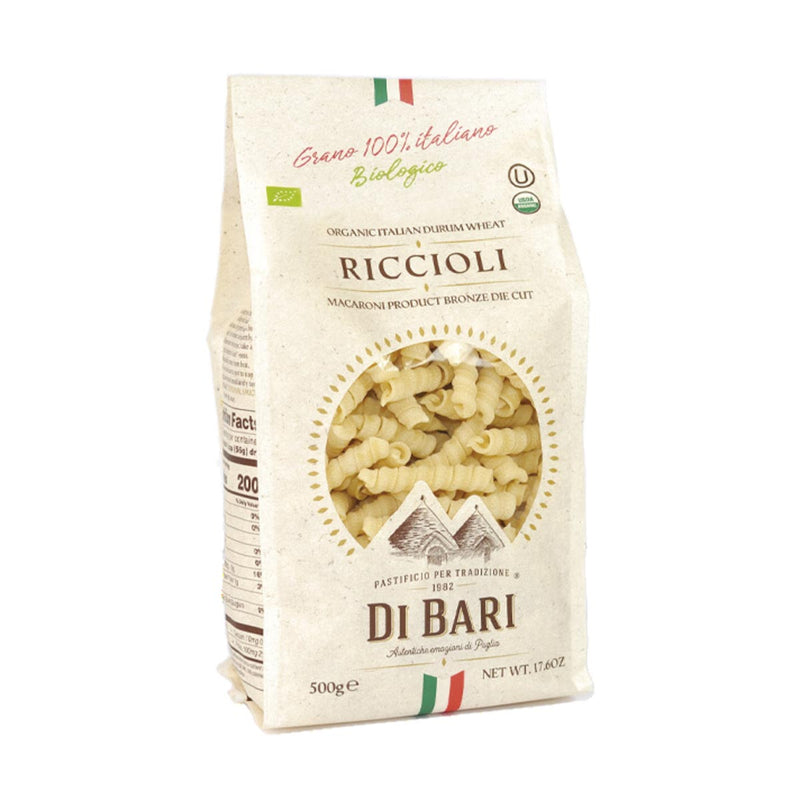 Organic Riccioli Pasta, Bronze Cut by Di Bari, 17.6 oz (500 g)