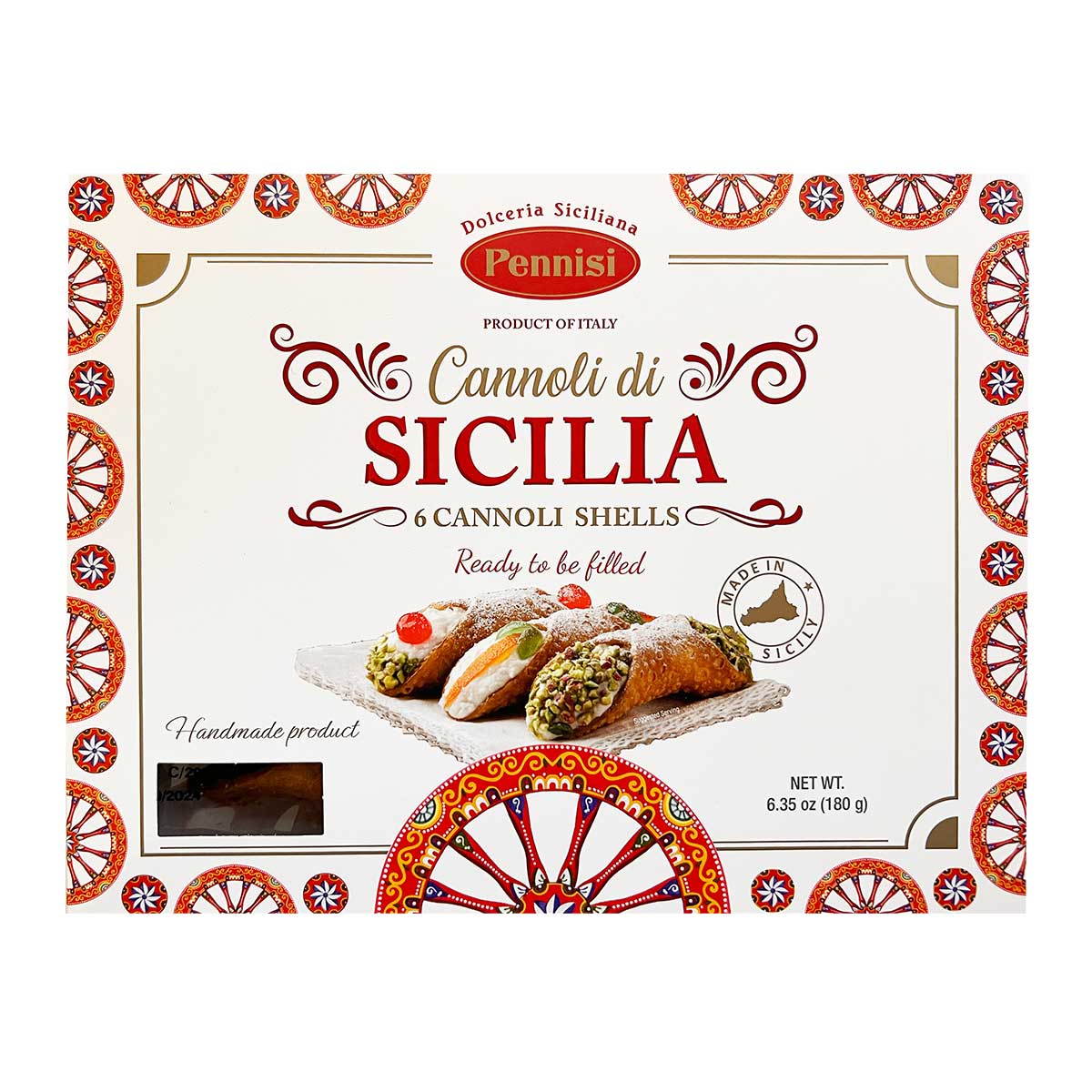 Sicilian Cannoli Shells by Pennisi, 6 Pcs 6.4 oz (180 g)