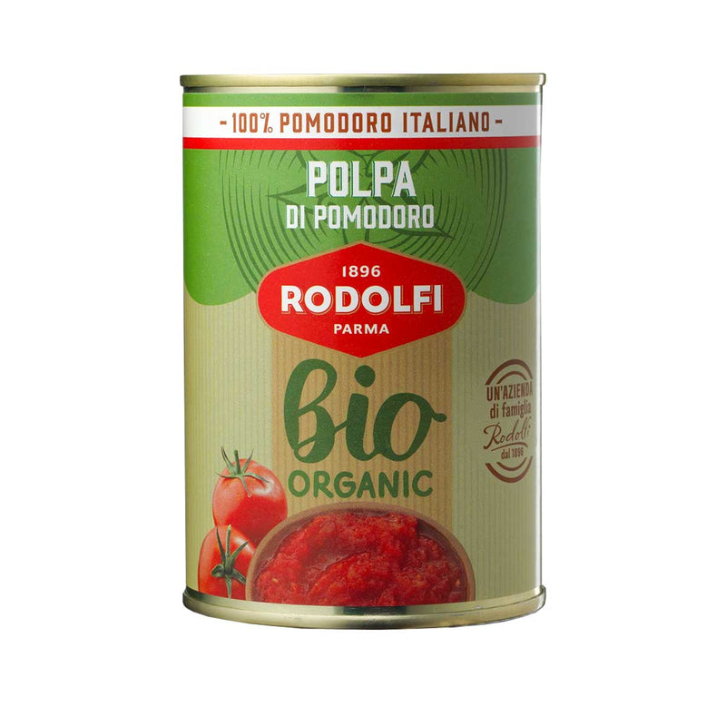 100% Italian Organic Crushed Tomatoes by Rodolfi, 14.1 oz (400 g)