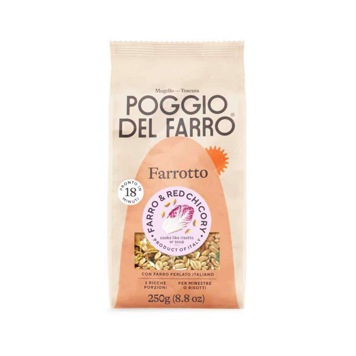 Italian Farro Risotto with Red Chicory by Poggio del Farro, 8.8 oz (25