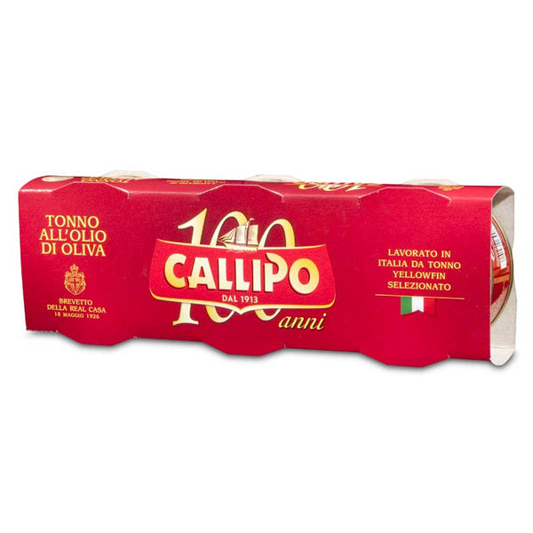 Callipo Solid Light Tuna in Olive Oil, Yellowfin, 2.8 oz x 3 cans