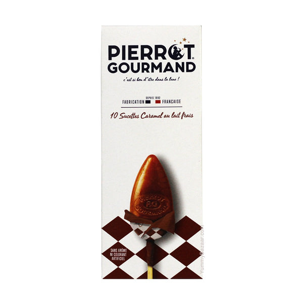 French Caramel Lollipops by Pierrot Gourmand 4.5 oz (130g) - Packaging May Vary