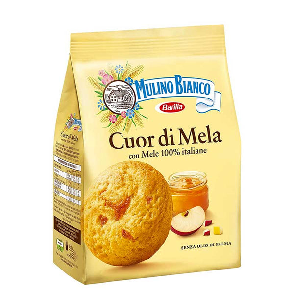 Cuor di Mela Cookies with Apple Jam by Mulino Bianco,  8.8 oz (250 g)