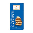 A packaged box of Niederegger Marzipan with Milk Chocolate showing pieces of the bar and the brand's logo.