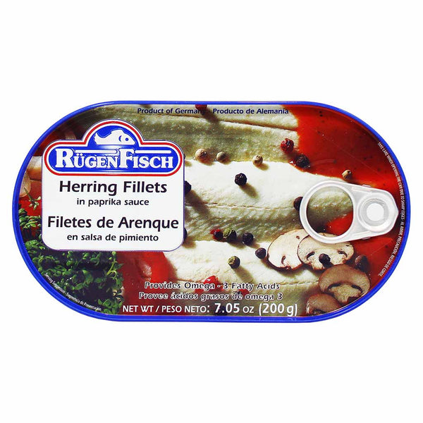 Rugen Fisch Herring Fillets in Paprika Sauce, 7 oz (200 g)
