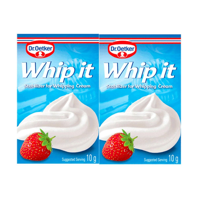 Dr. Oetker Whipped Cream Stabilizer, 2-Pack, 2 x 0.3 oz (10 g)