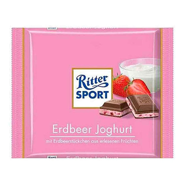 Ritter Sport Chocolate Strawberry Yogurt Bar, 3.5 oz (100 g)