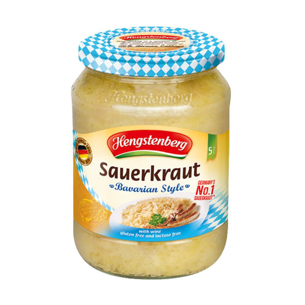 Hengstenberg Bavarian Style Sauerkraut, Jar, 24 oz (680 g)
