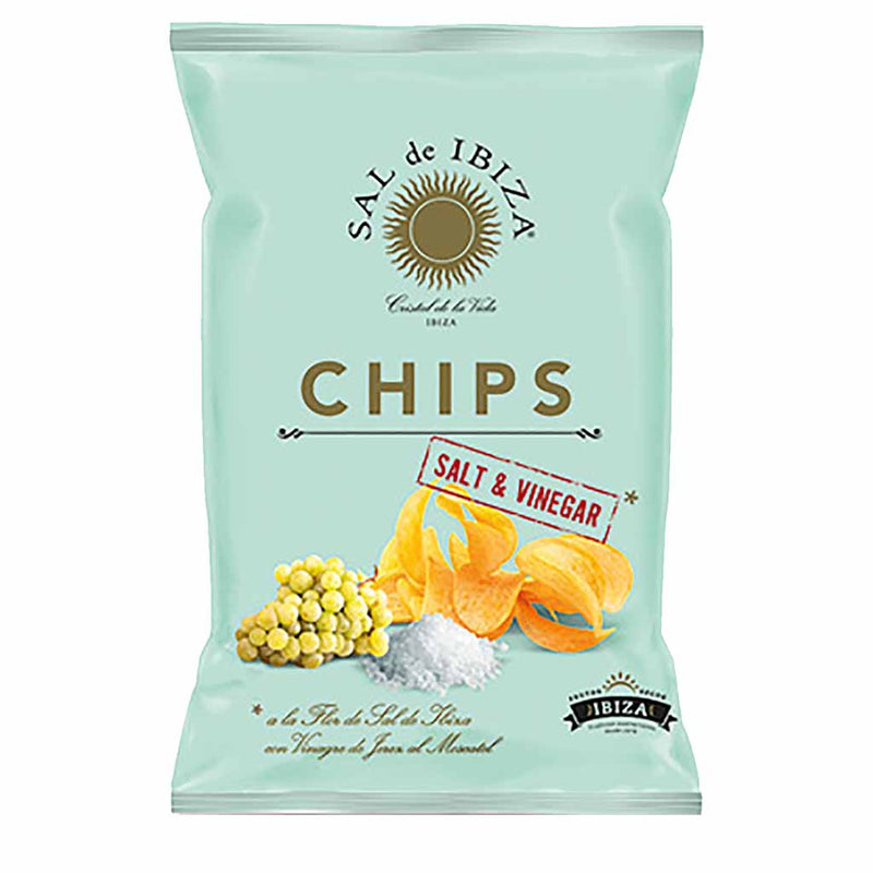 Ibiza Salt & Vinegar Potato Chips by Sal de Ibiza, 4.4 oz. (125g)