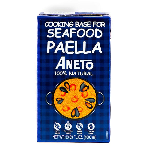 Aneto Seafood Paella Cooking Base, 33.8 fl oz (1L)