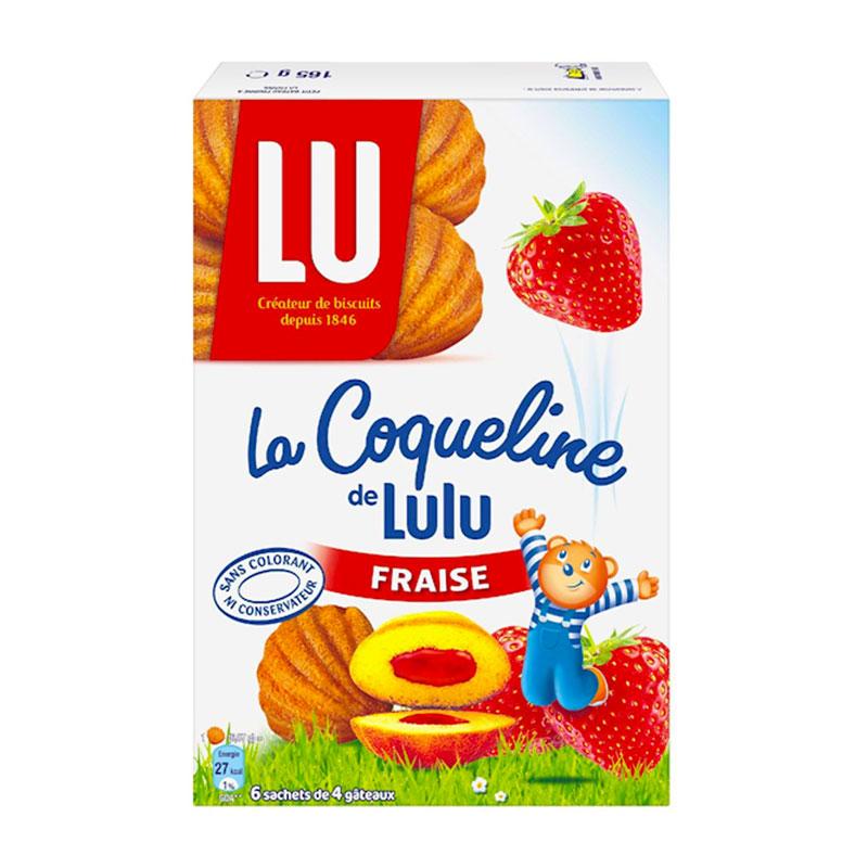 French Strawberry Madeleines Coqueline Cakes by LU, 5.8 oz (165 g)